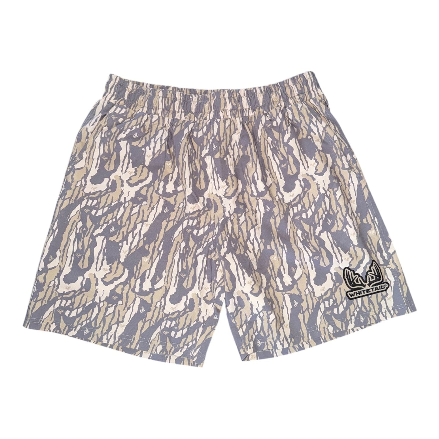 Whitetail Co. Hunt Camp Shorts Faded Old Tree Bark