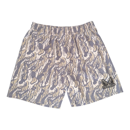 Whitetail Co. Hunt Camp Shorts Faded Old Tree Bark