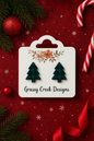 Christmas Tree Cake Style, Plaid & Leopard Stud Earrings – Limited Edition Holiday Jewelry, Stainless Steel, Hypoallergenic Gift for Her