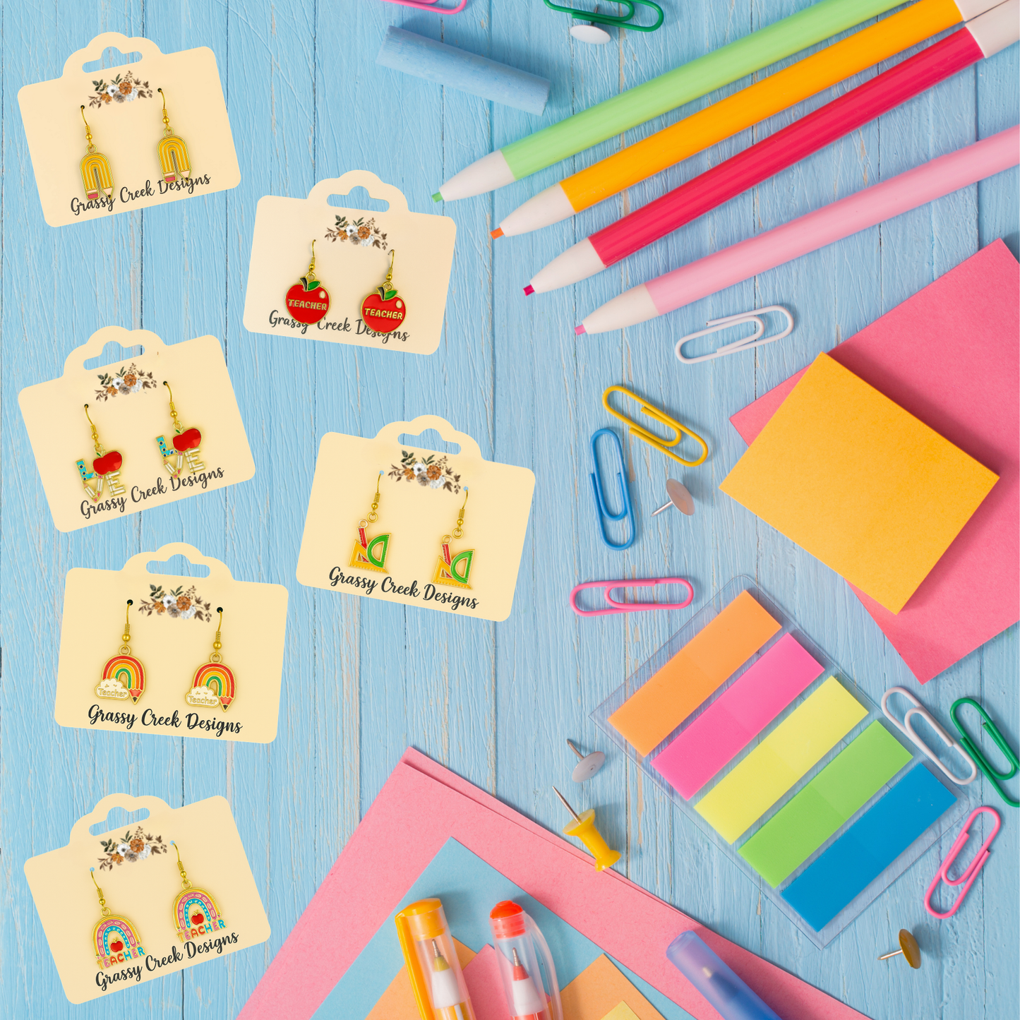 ✏️💕 Adorable School Days Earrings for Teachers