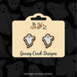 Ghost Halloween Wood Stud Earrings