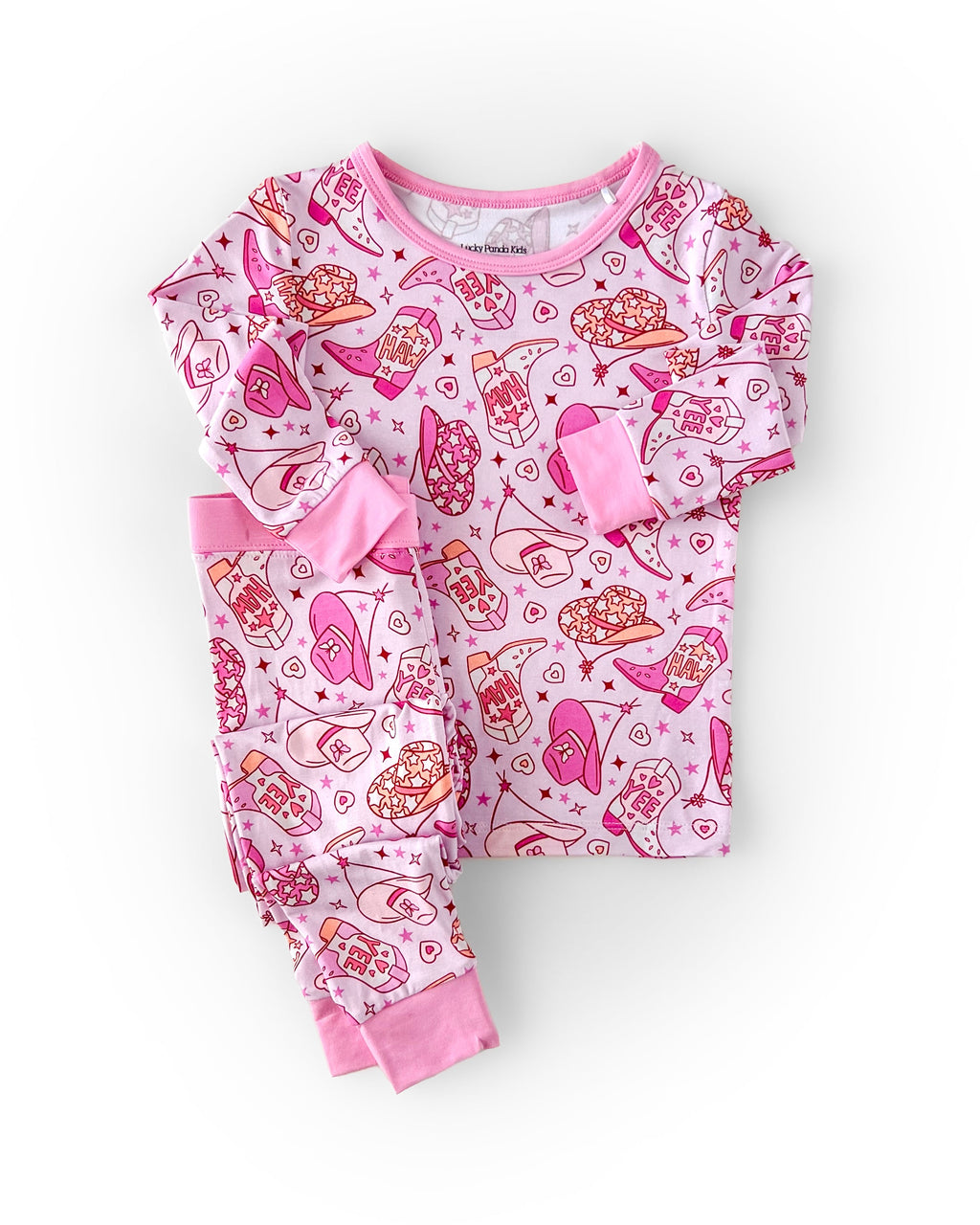 Cowgirl Bamboo Girls Two Piece Pant Pajamas Set