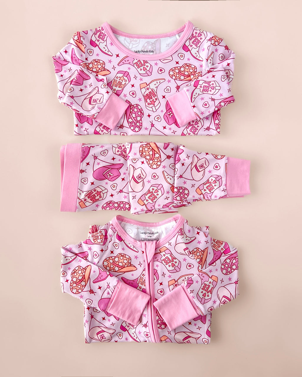 Cowgirl Bamboo Girls Two Piece Pant Pajamas Set