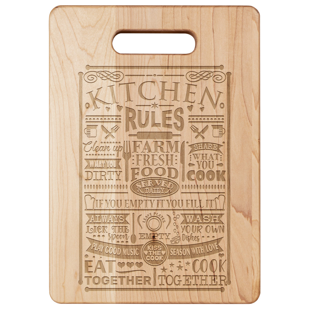 Kitchen Rules Maple Cutting Board 11.5" x 8.75"