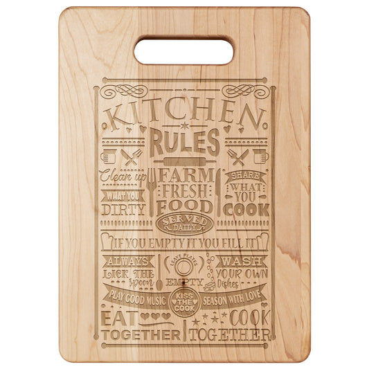 Kitchen Rules Maple Cutting Board 11.5" x 8.75"