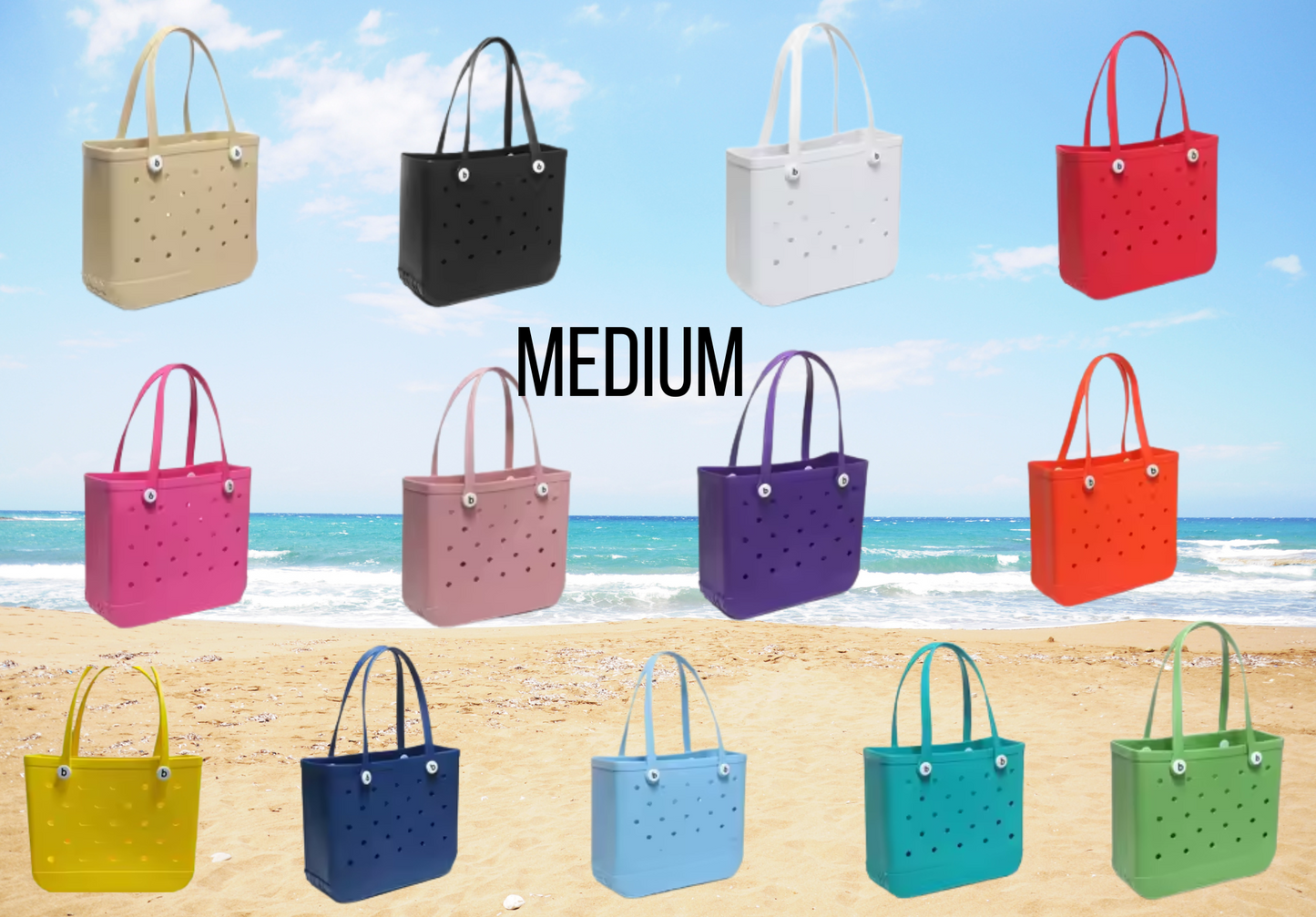 EVA Rubber Beach Bag (Small or Medium)