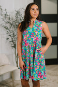 Lizzy Three Tier Tank Ditsy Floral Women's Dress