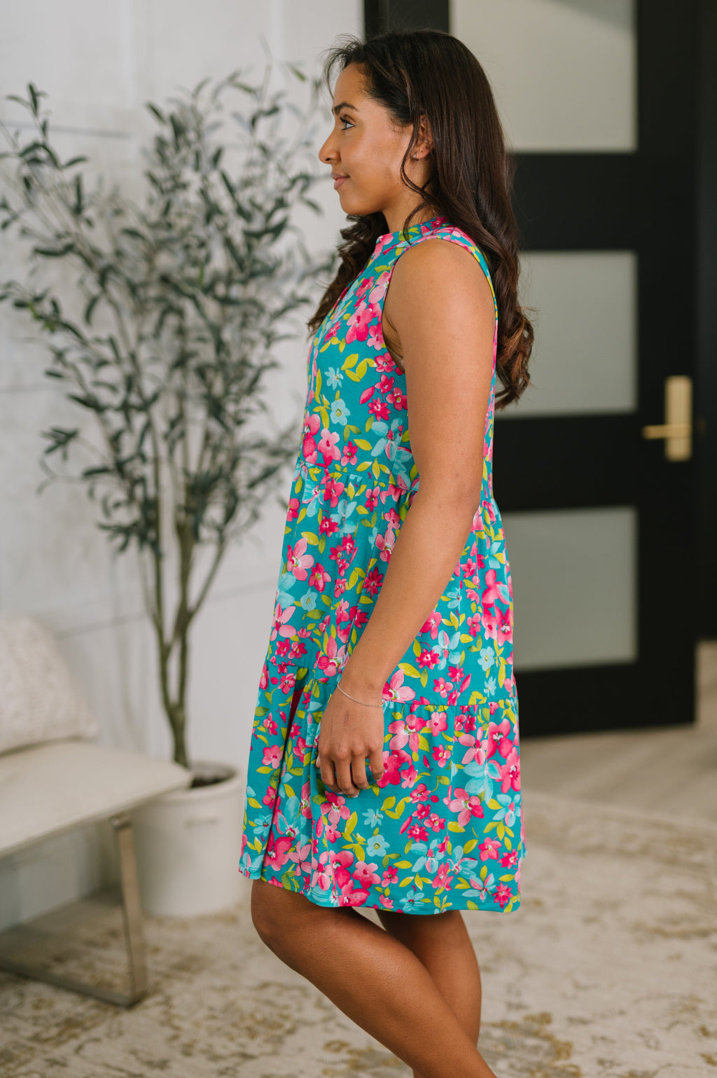 Lizzy Three Tier Tank Ditsy Floral Women's Dress