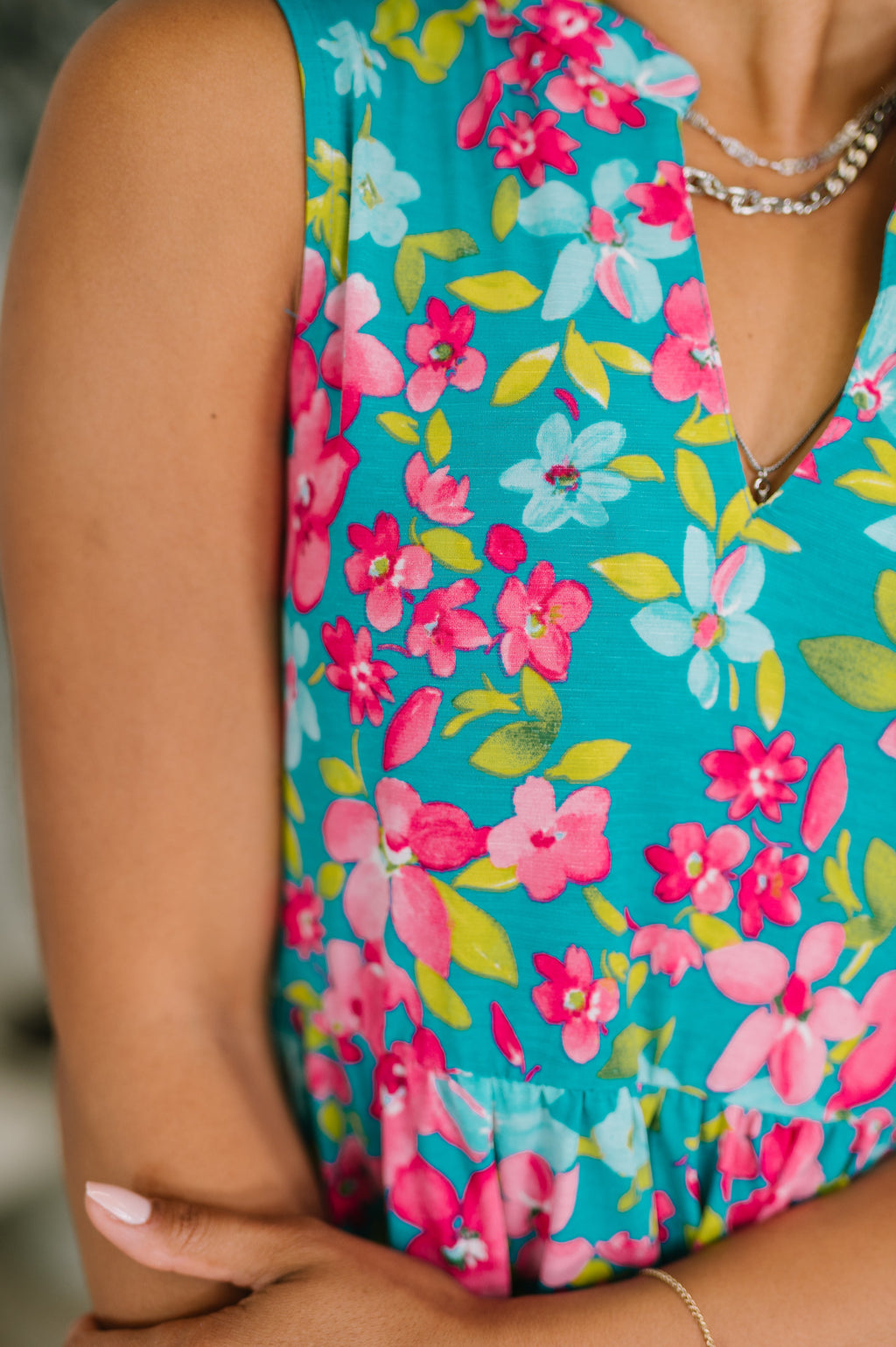 Lizzy Three Tier Tank Ditsy Floral Women's Dress