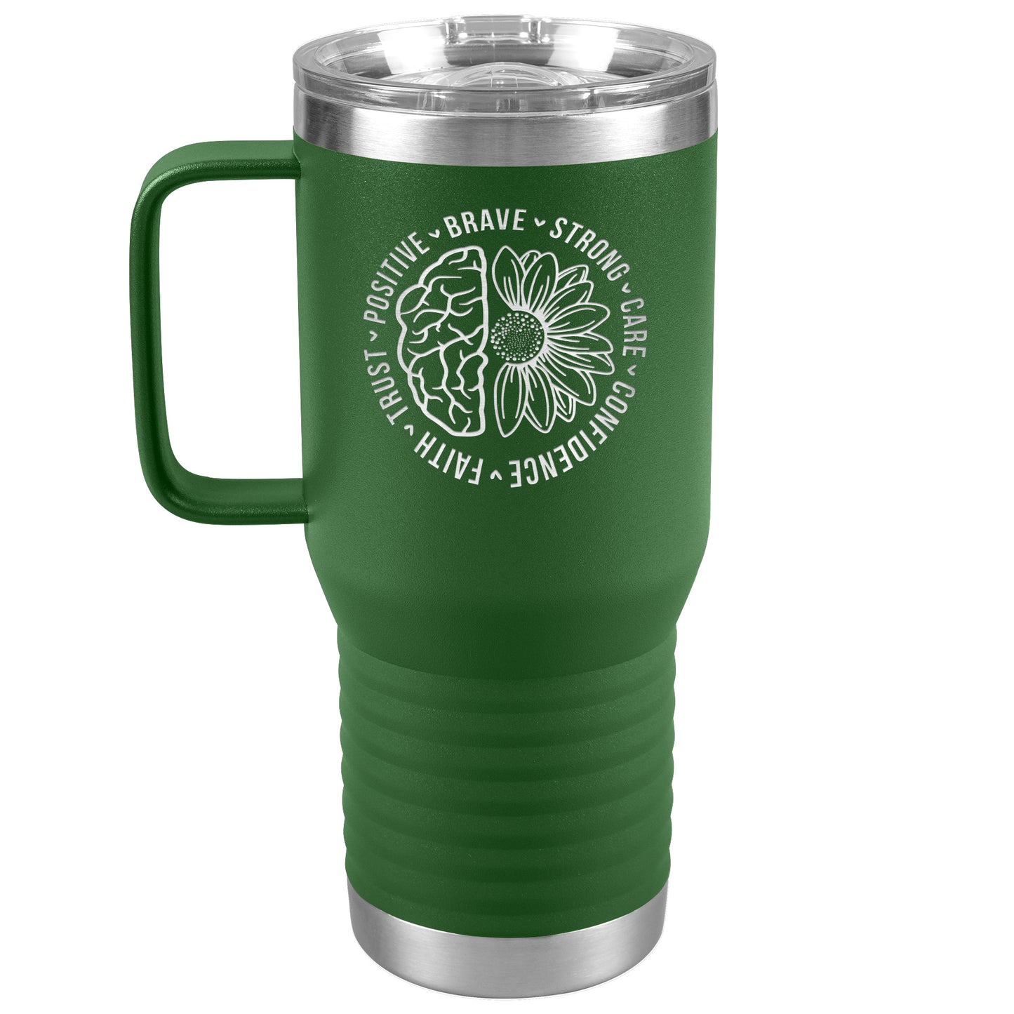 Mental Health Awareness Engraved 20oz Tumbler with Handle