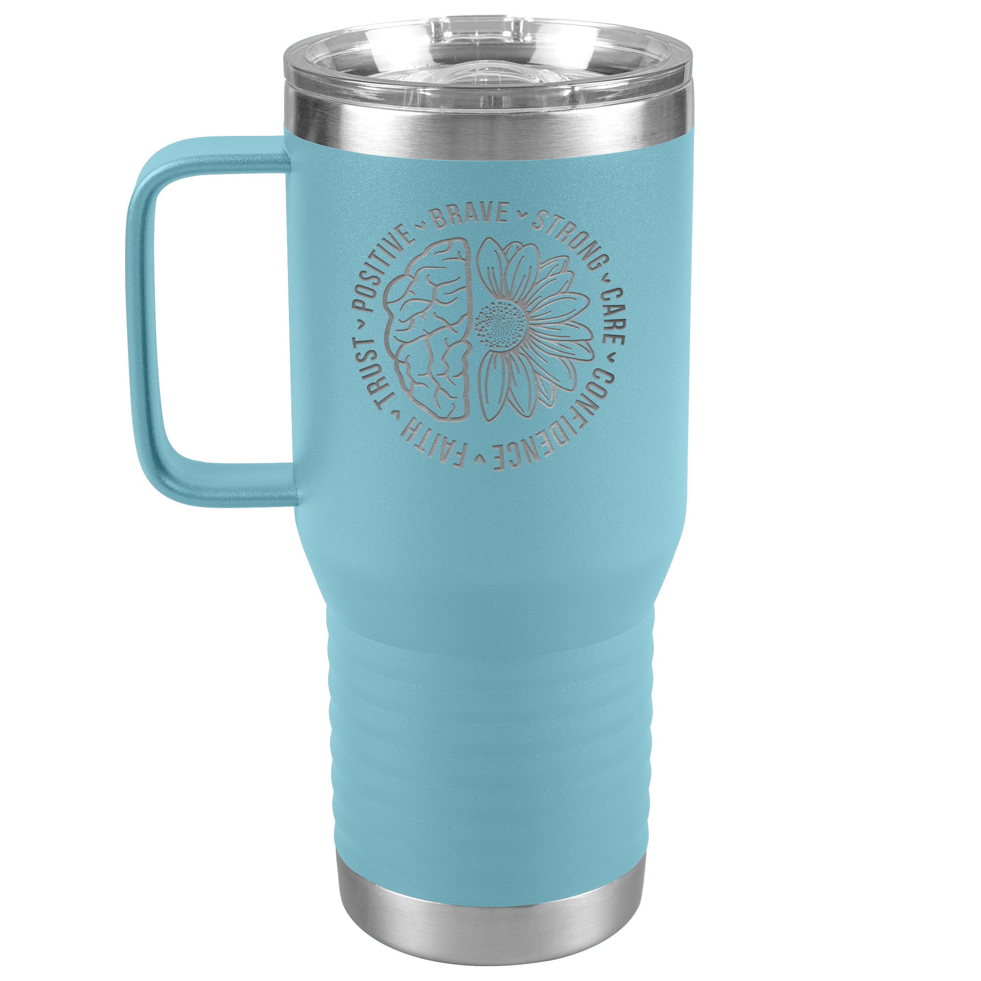 Mental Health Awareness Engraved 20oz Tumbler with Handle