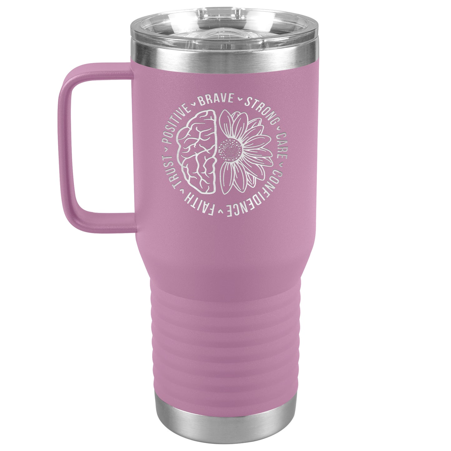 Mental Health Awareness Engraved 20oz Tumbler with Handle