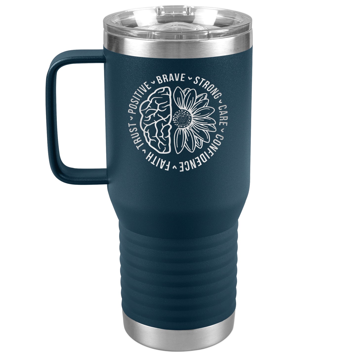 Mental Health Awareness Engraved 20oz Tumbler with Handle