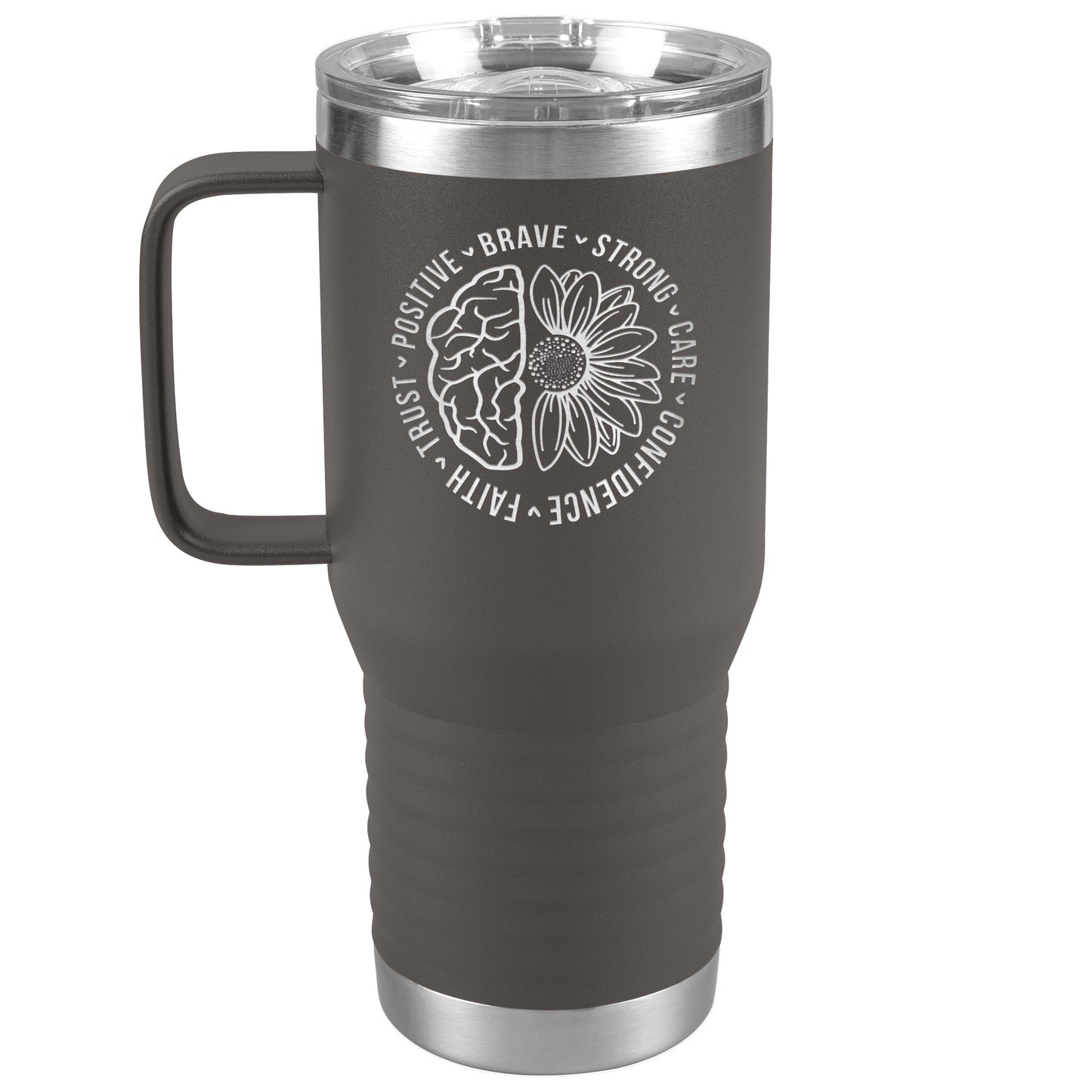 Mental Health Awareness Engraved 20oz Tumbler with Handle