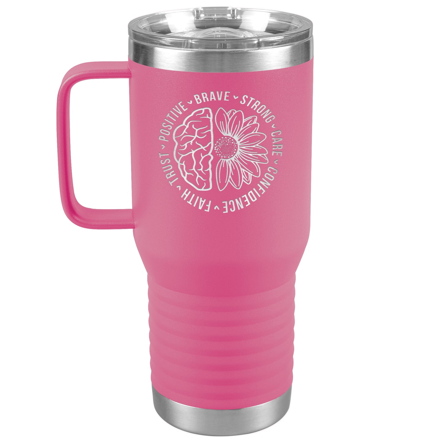 Mental Health Awareness Engraved 20oz Tumbler with Handle