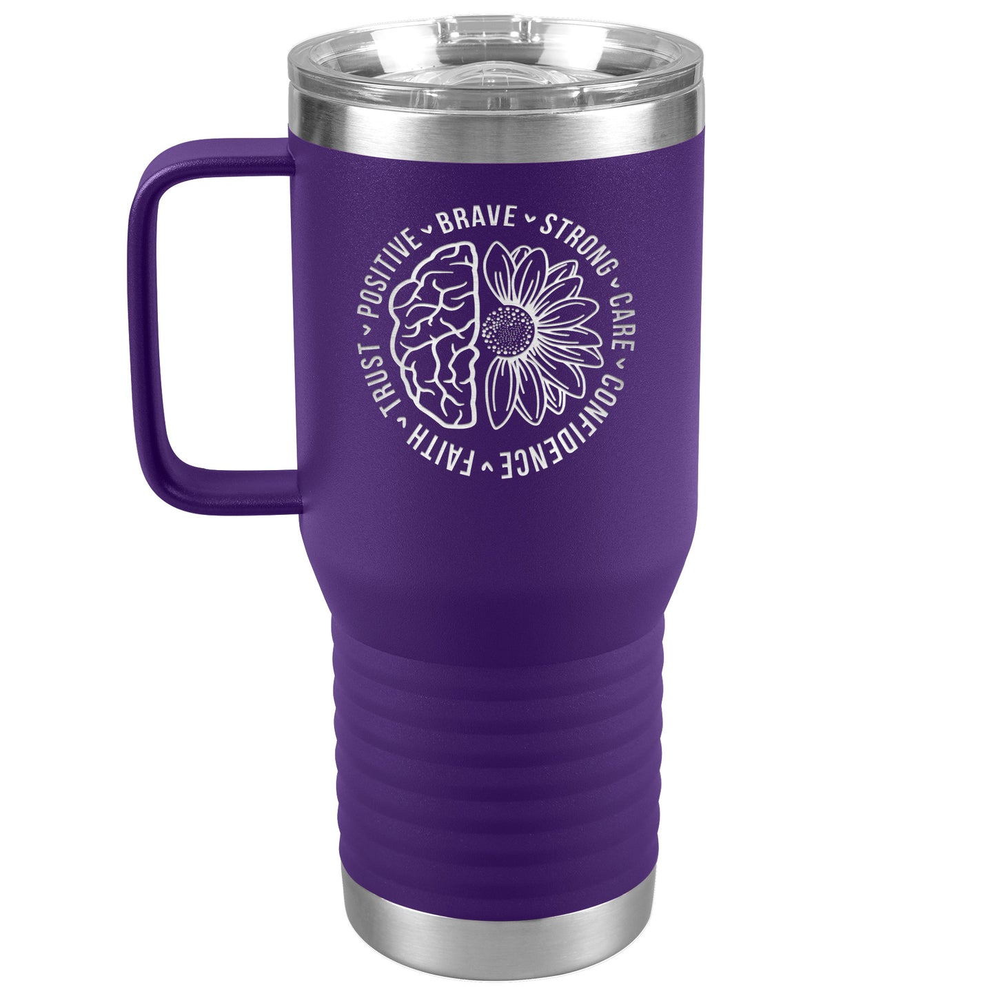 Mental Health Awareness Engraved 20oz Tumbler with Handle