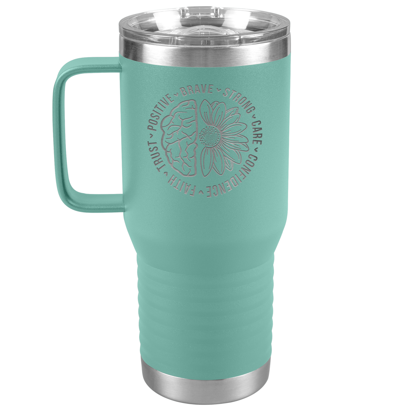 Mental Health Awareness Engraved 20oz Tumbler with Handle