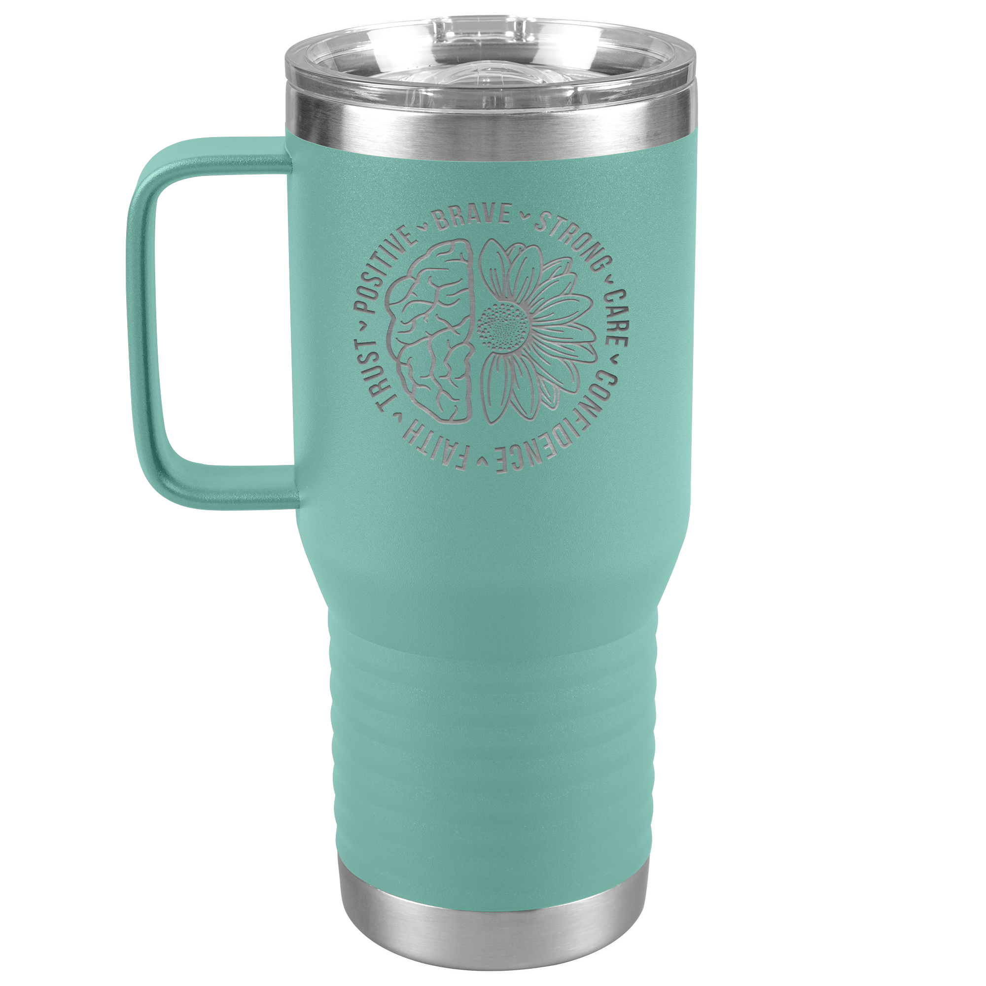 Mental Health Awareness Engraved 20oz Tumbler with Handle
