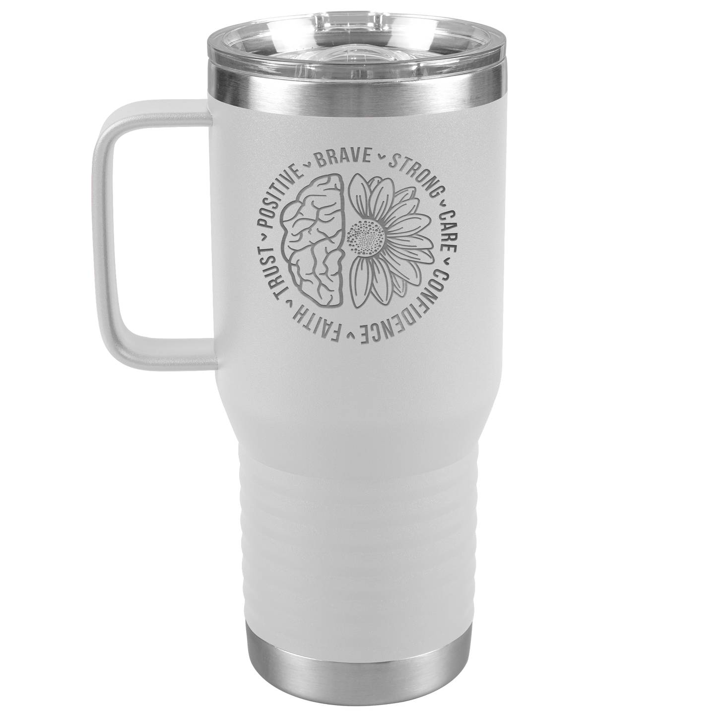 Mental Health Awareness Engraved 20oz Tumbler with Handle