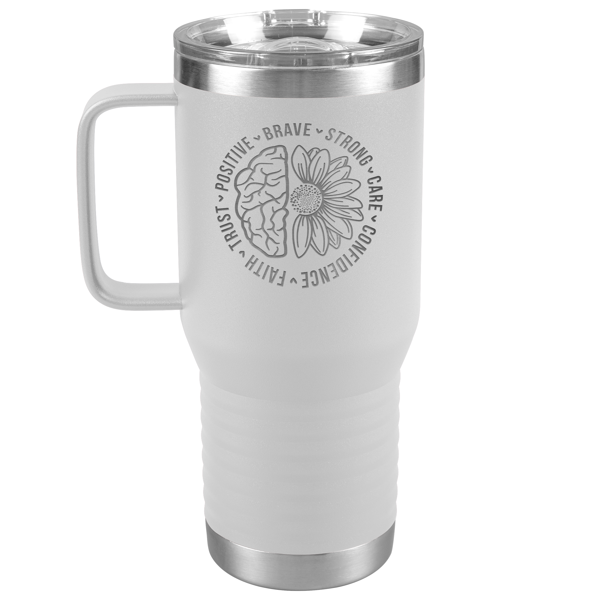 Mental Health Awareness Engraved 20oz Tumbler with Handle
