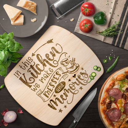 Messes and Memories Oval Maple Cutting Board 8" x 11"