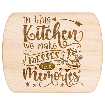 Messes and Memories Oval Maple Cutting Board 8" x 11"