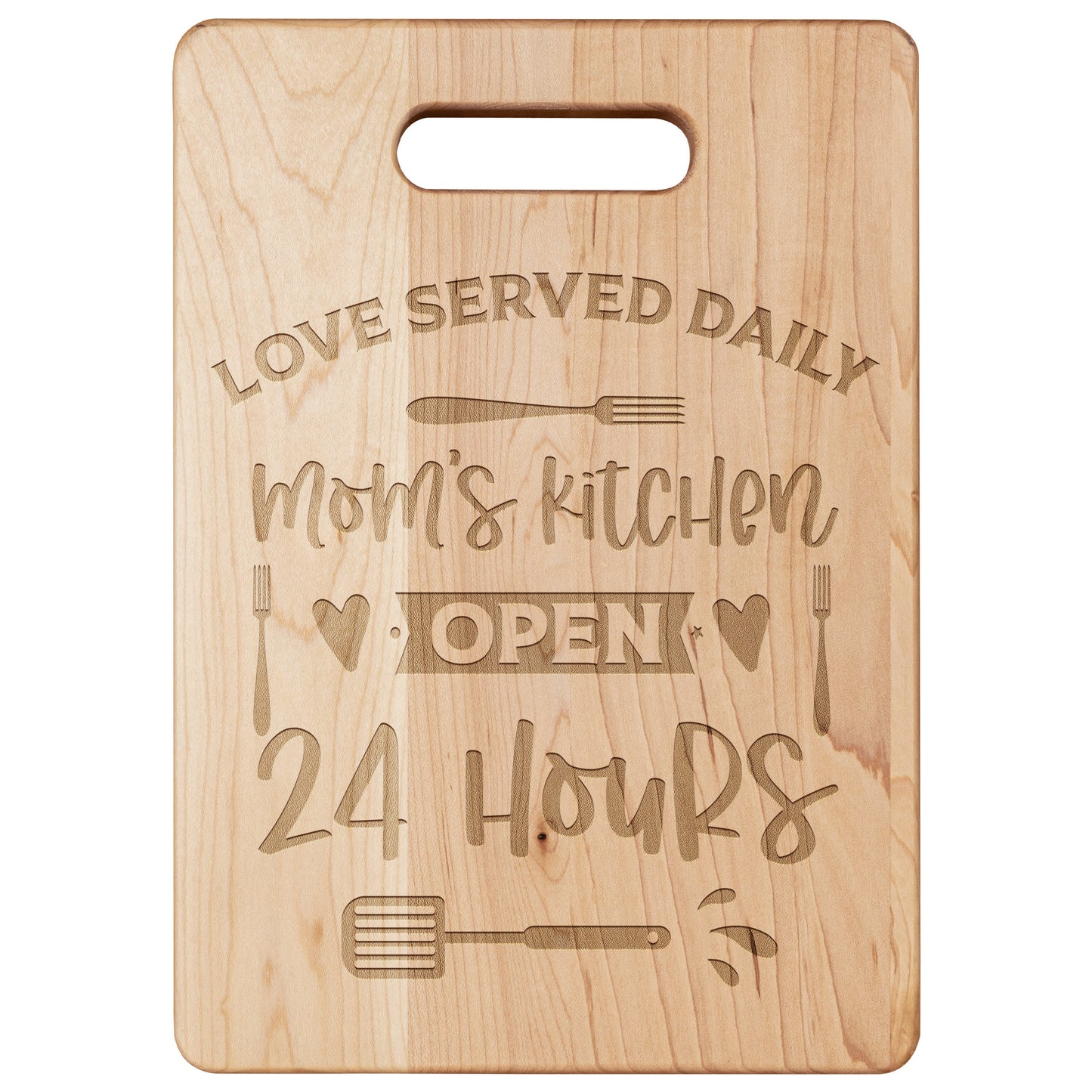 Mom's Kitchen Maple Cutting Board 11.5" x 8.75"