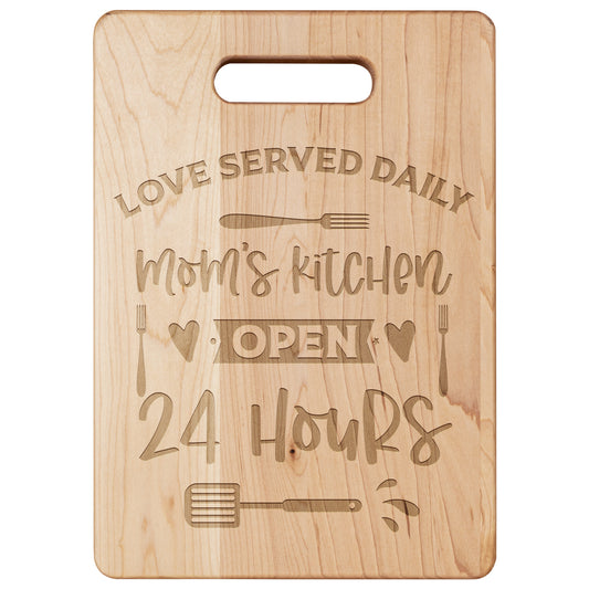 Mom's Kitchen Maple Cutting Board 11.5" x 8.75"