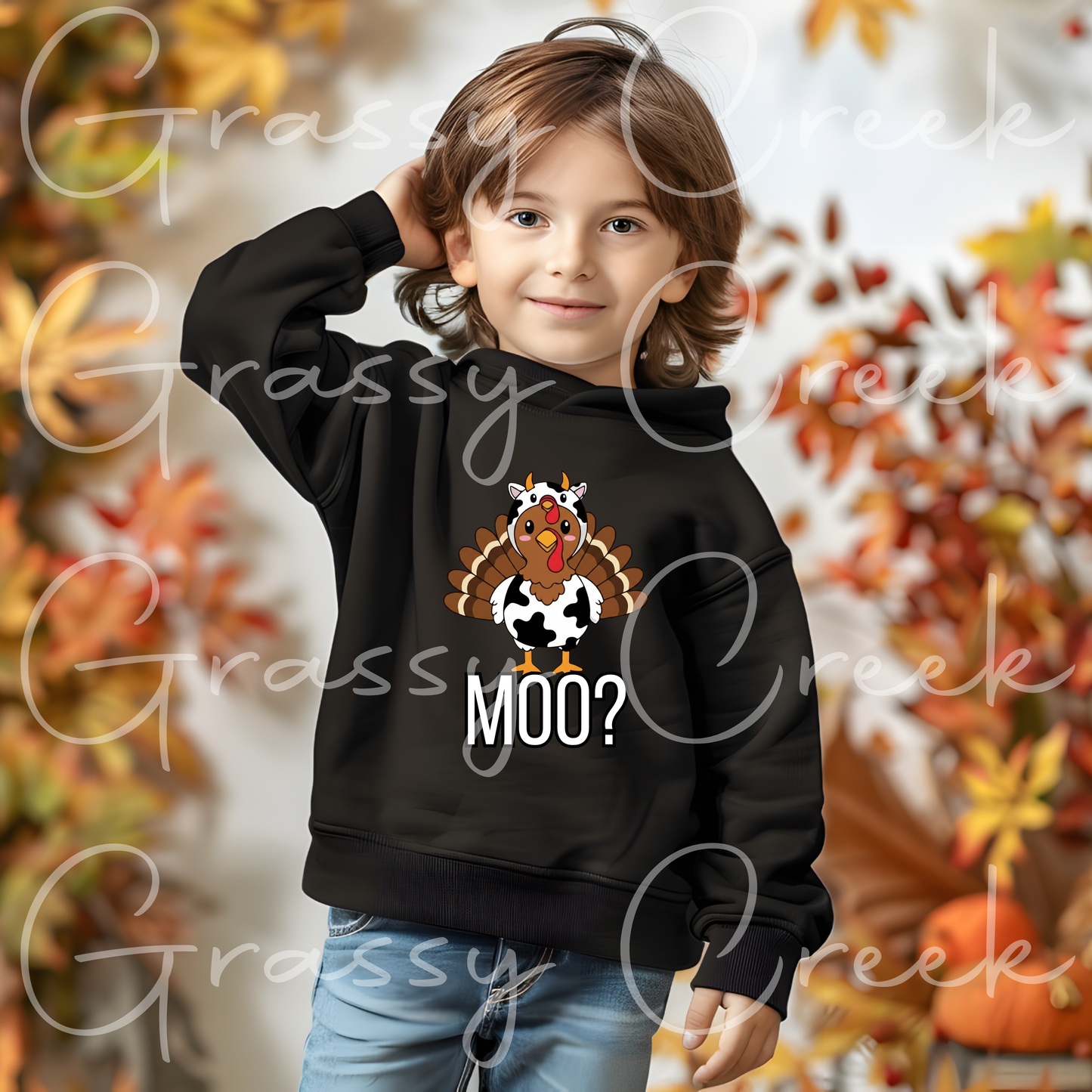 Moo Turkey in Diguse Cow Print Thanksgiving PNG File - Digital Download