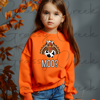 Moo Turkey in Diguse Cow Print Thanksgiving PNG File - Digital Download