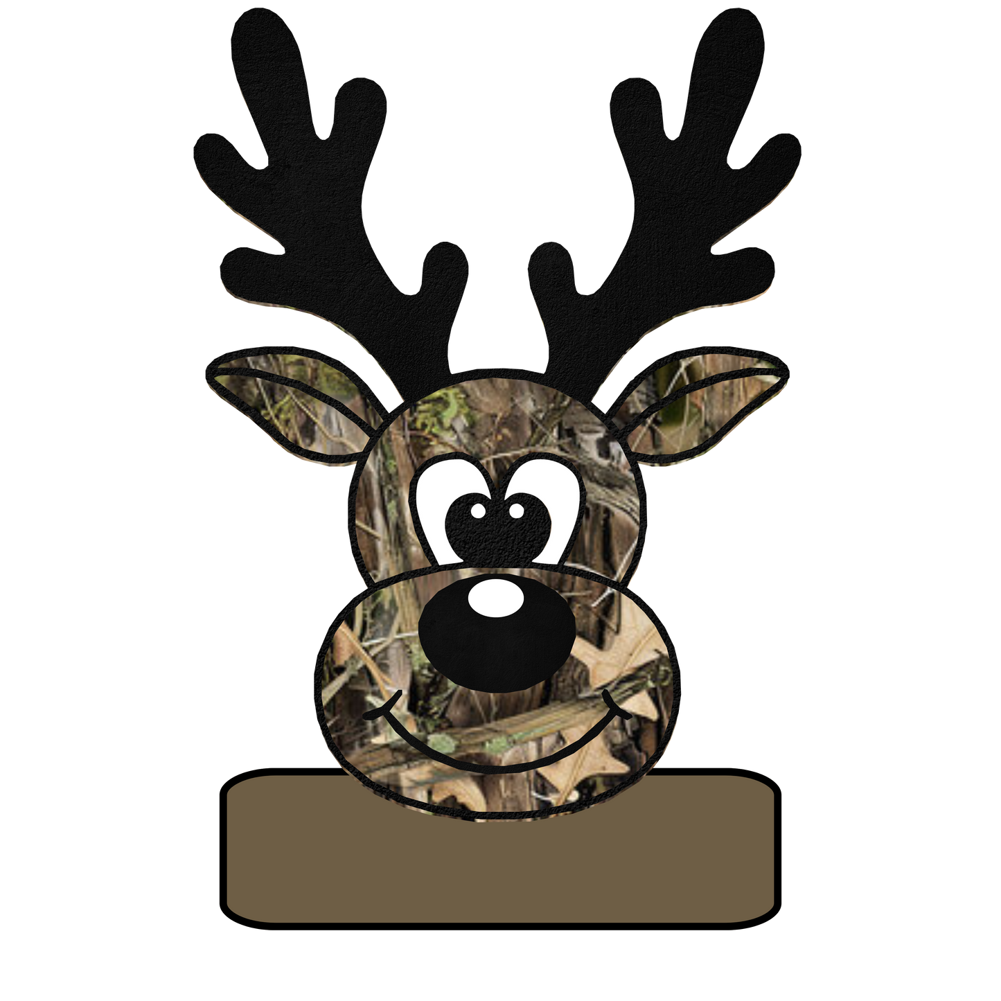 Hunting Camoflauge Reindeer Youth Personalized Name PNG File - Digital Download