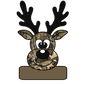 Hunting Camoflauge Reindeer Youth Personalized Name PNG File - Digital Download