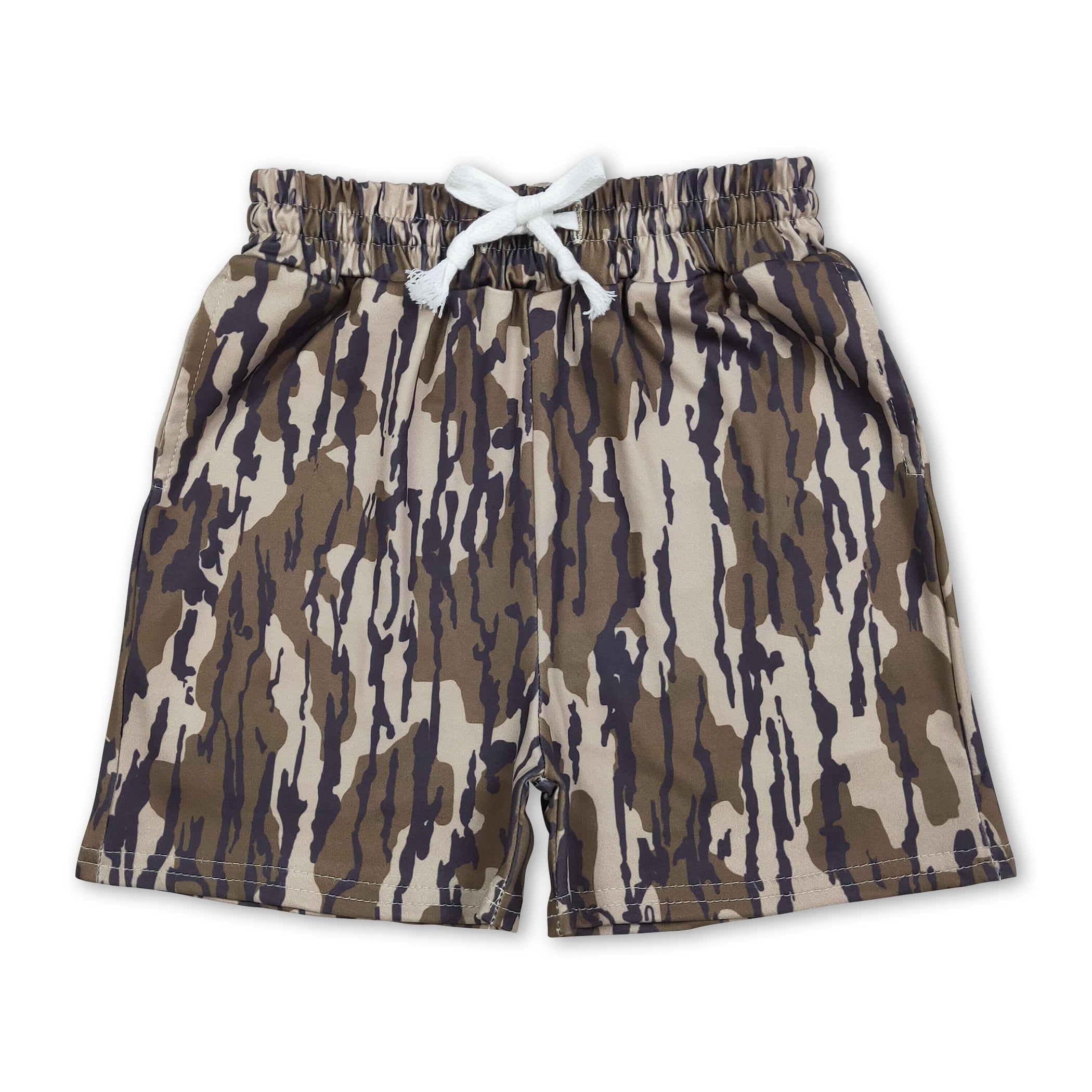 Boys’ Bottomland Camo Summer Shorts – Comfortable Everyday Pull‑On Play Shorts