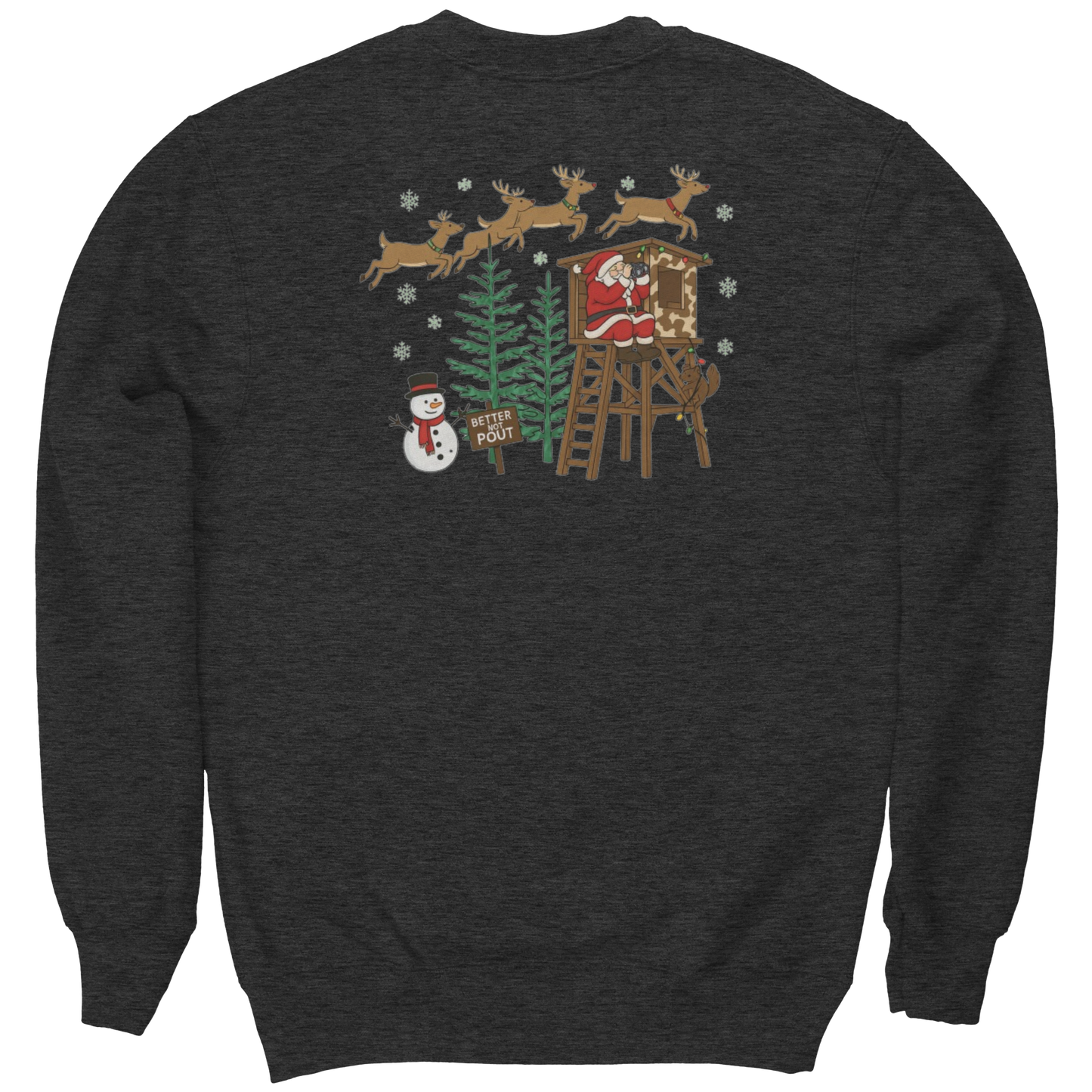 Santas_Hunting_Stand_Better_Not_Pout_Dark_Heather_Back_Mockup.png