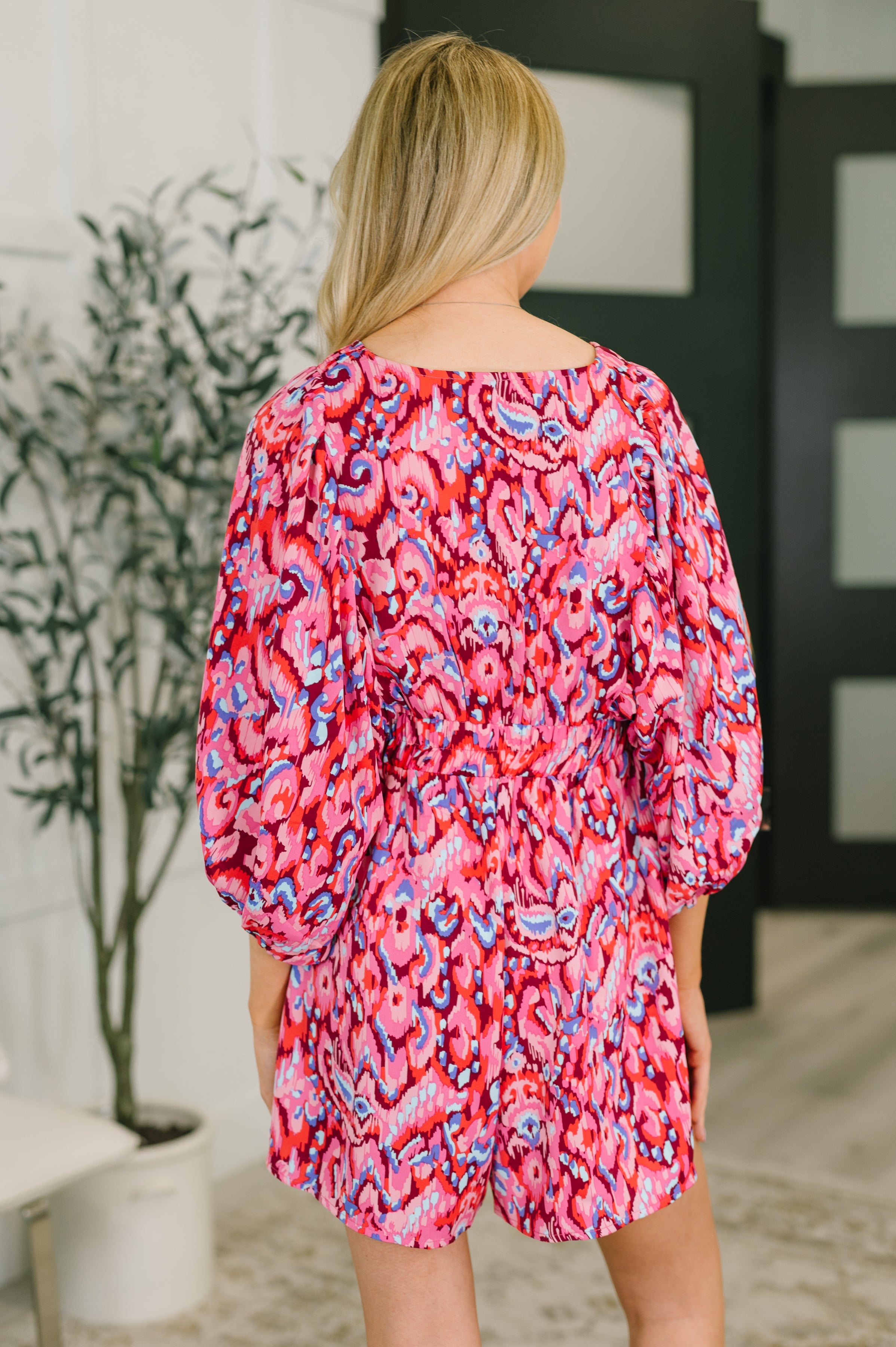 Seems Okay Abstract Print Women's Romper