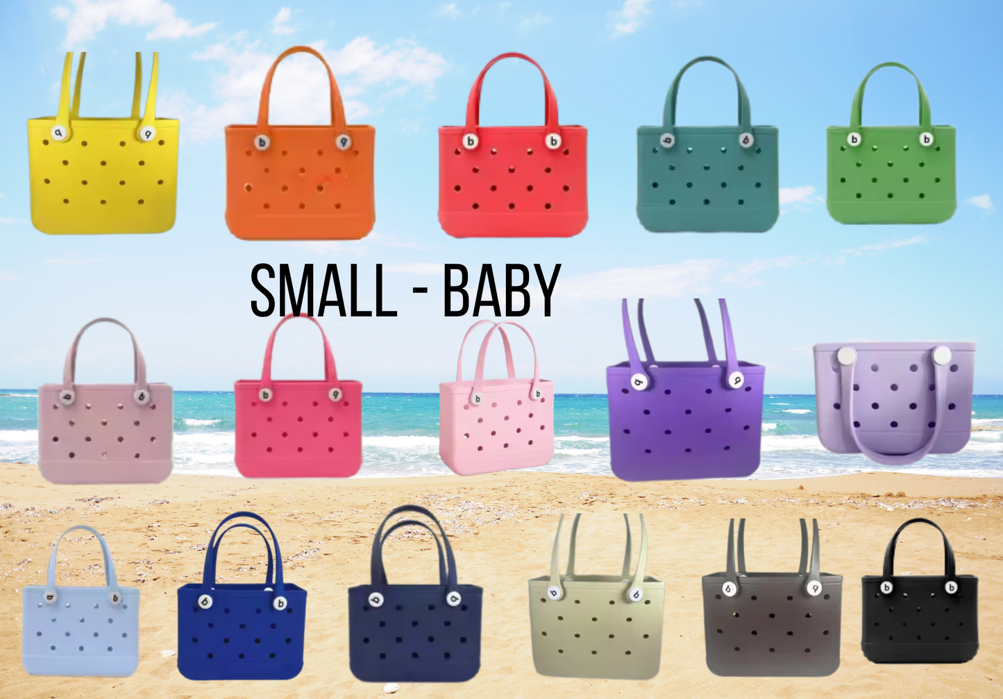 EVA Rubber Beach Bag (Small or Medium)