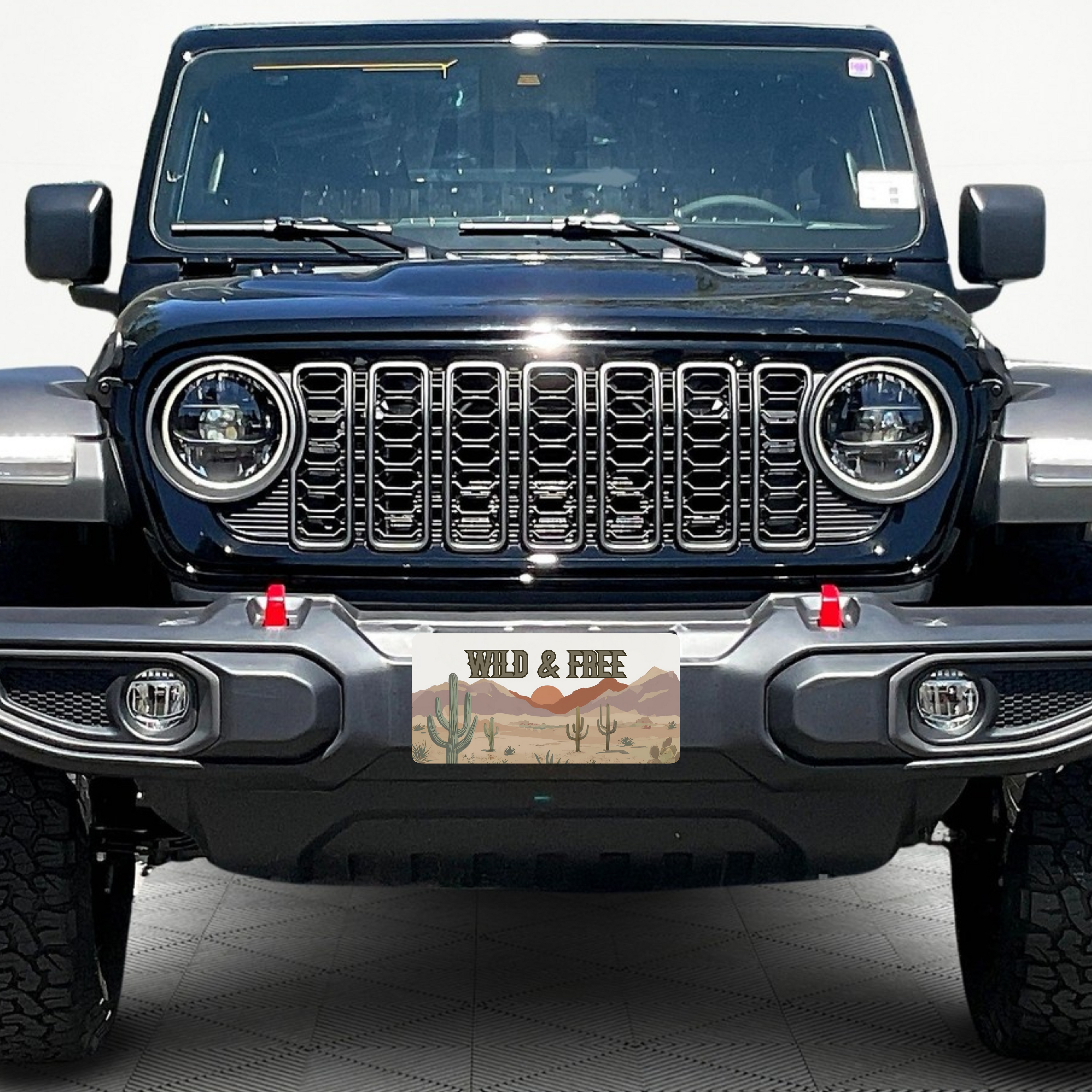 Wild & Free Western Desert Decorative License Plate