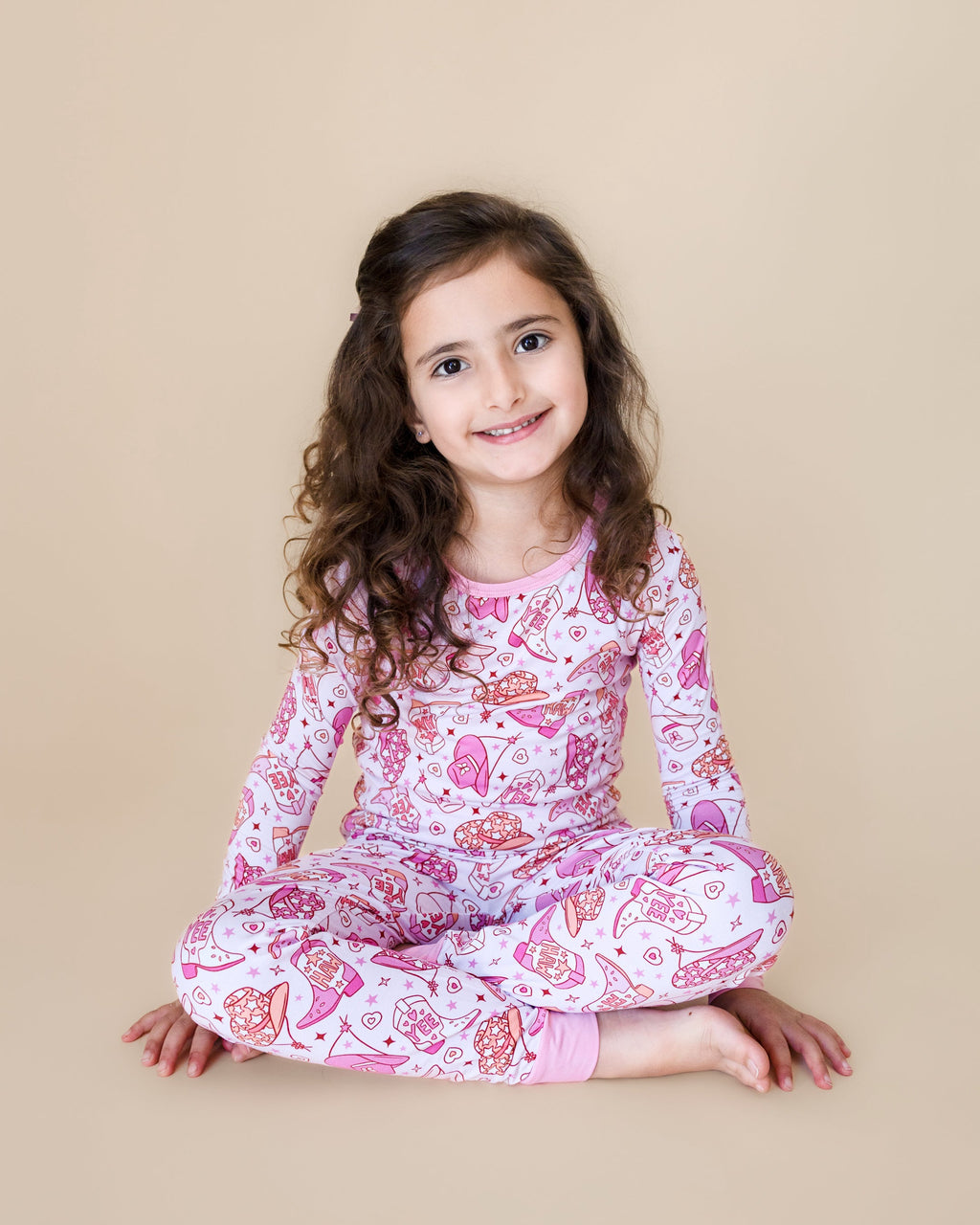 Cowgirl Bamboo Girls Two Piece Pant Pajamas Set