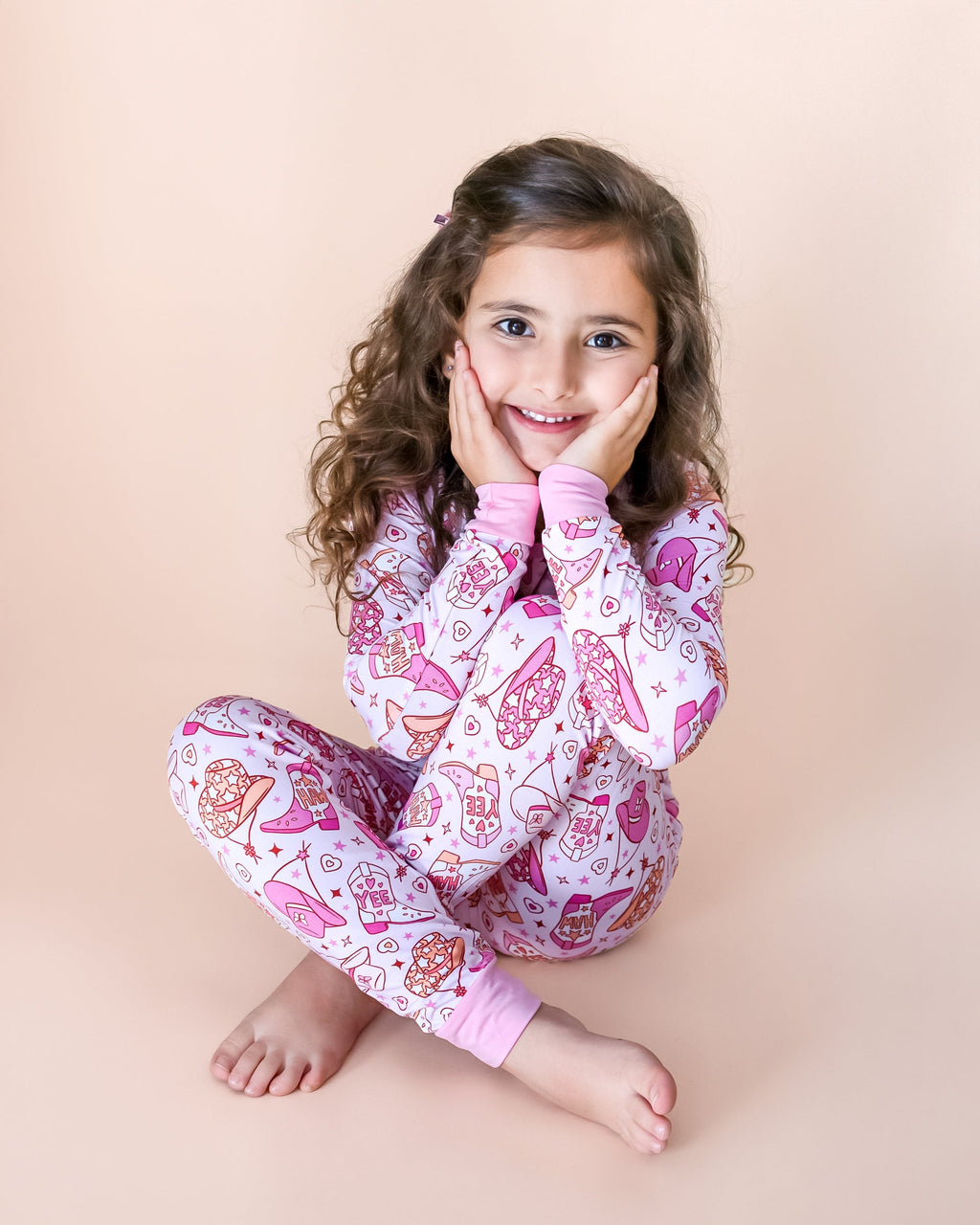 Cowgirl Bamboo Girls Two Piece Pant Pajamas Set