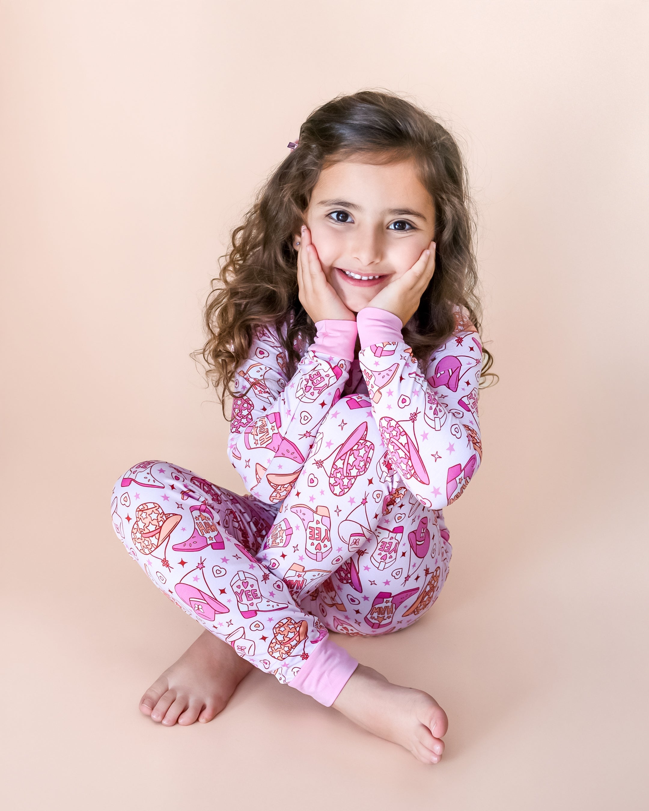 Cowgirl Bamboo Girls Two Piece Pant Pajamas Set