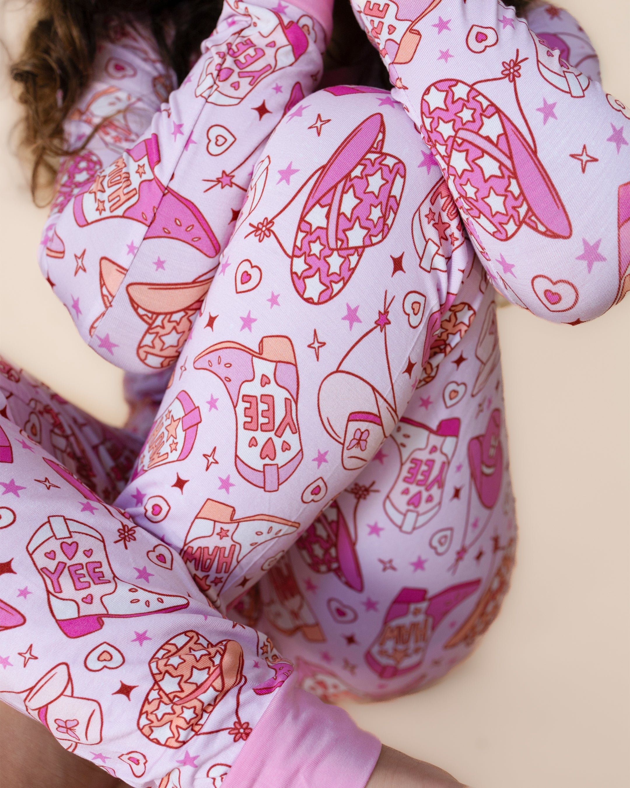 Cowgirl Bamboo Girls Two Piece Pant Pajamas Set