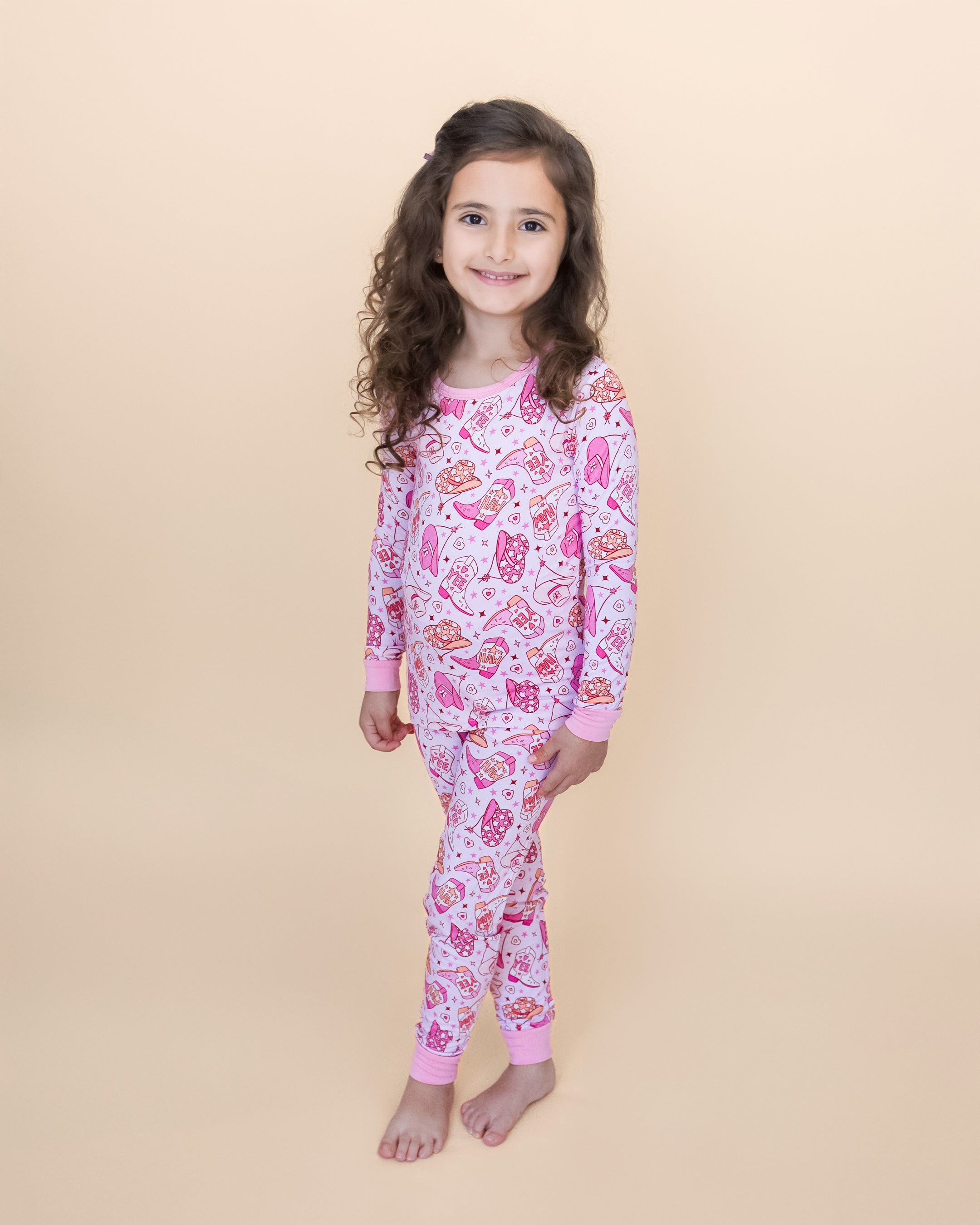 Cowgirl Bamboo Girls Two Piece Pant Pajamas Set