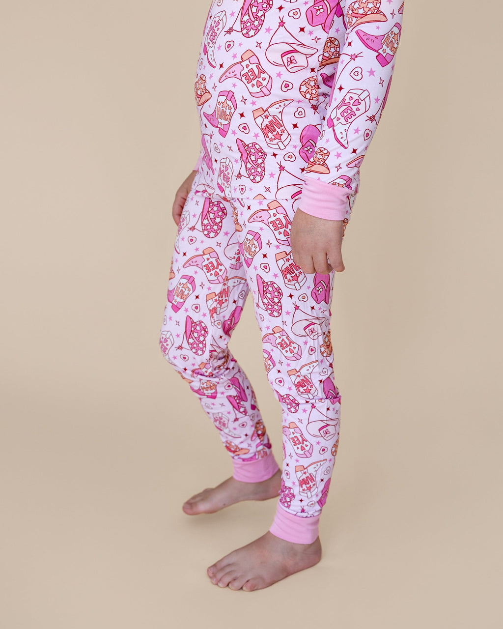 Cowgirl Bamboo Girls Two Piece Pant Pajamas Set
