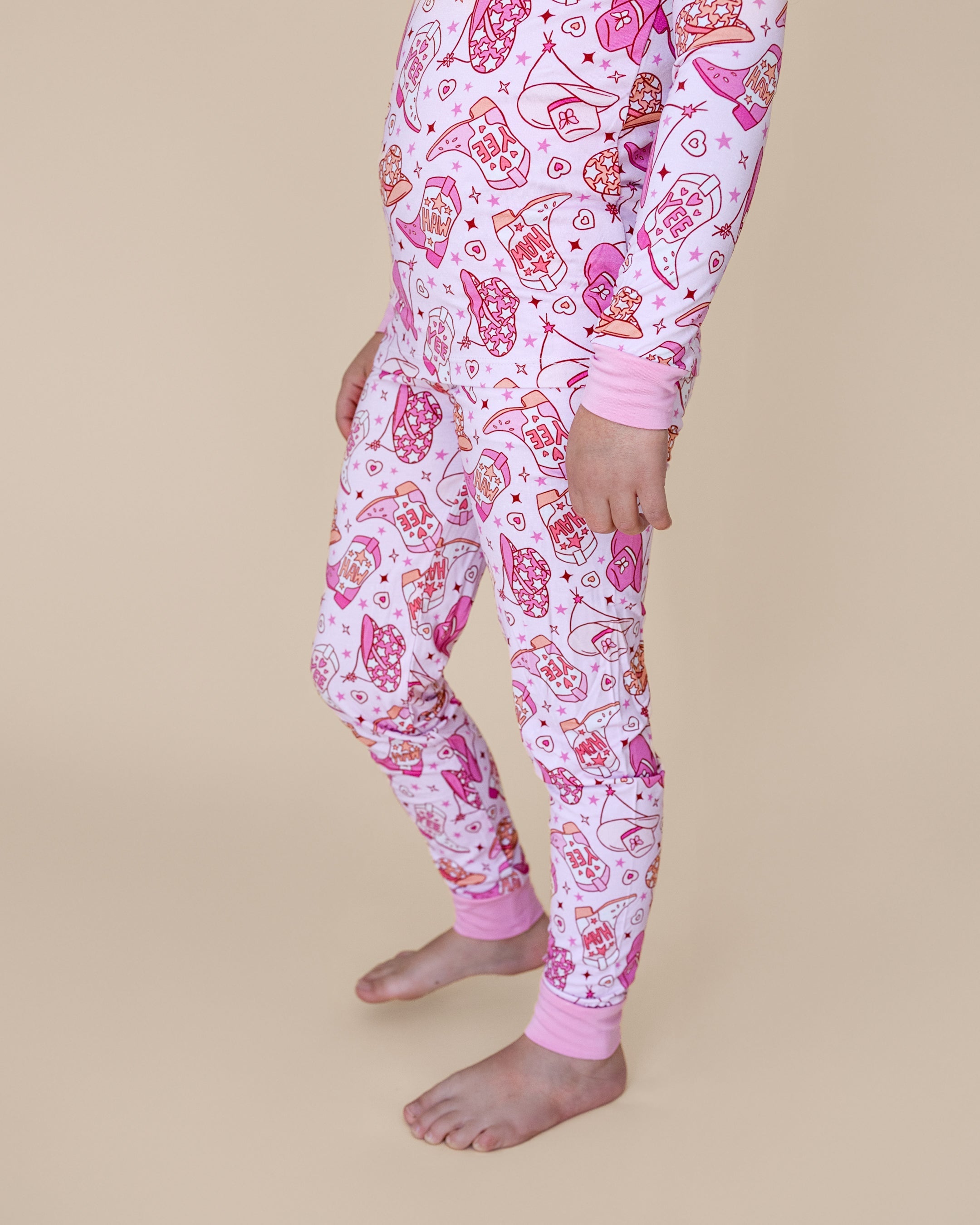 Cowgirl Bamboo Girls Two Piece Pant Pajamas Set