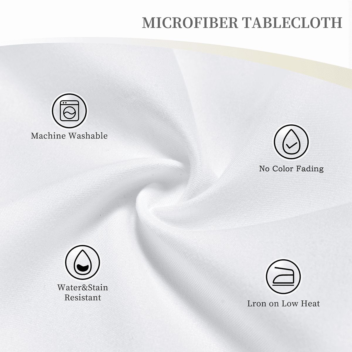 Woodland Forest Friends Round Tablecloth with Wavy Edge 60"