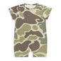 Old School Duck Camouflage Baby Short Sleeve Romper