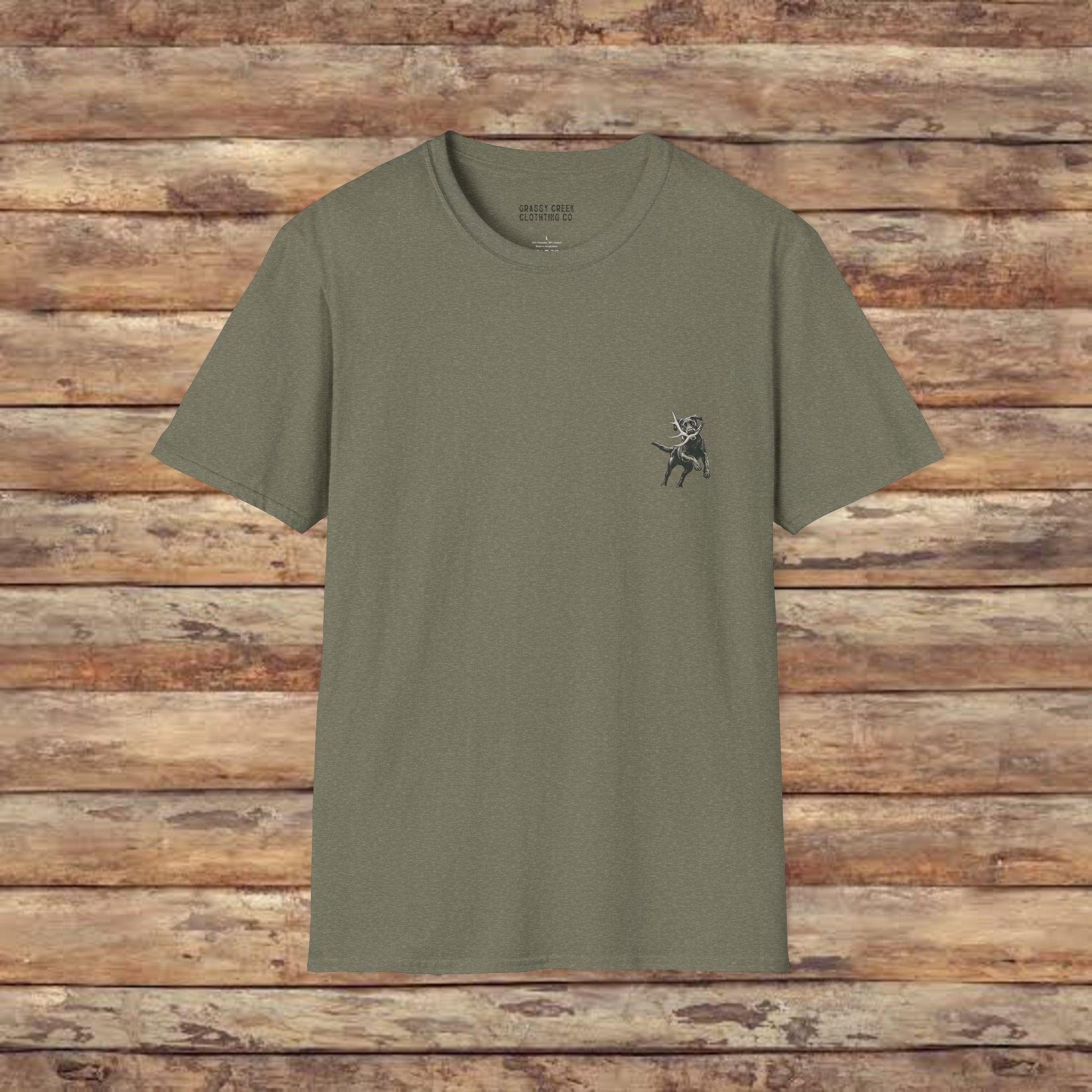 Chasing Tails & Trails Hunting Dog Softstyle Graphic T-Shirt