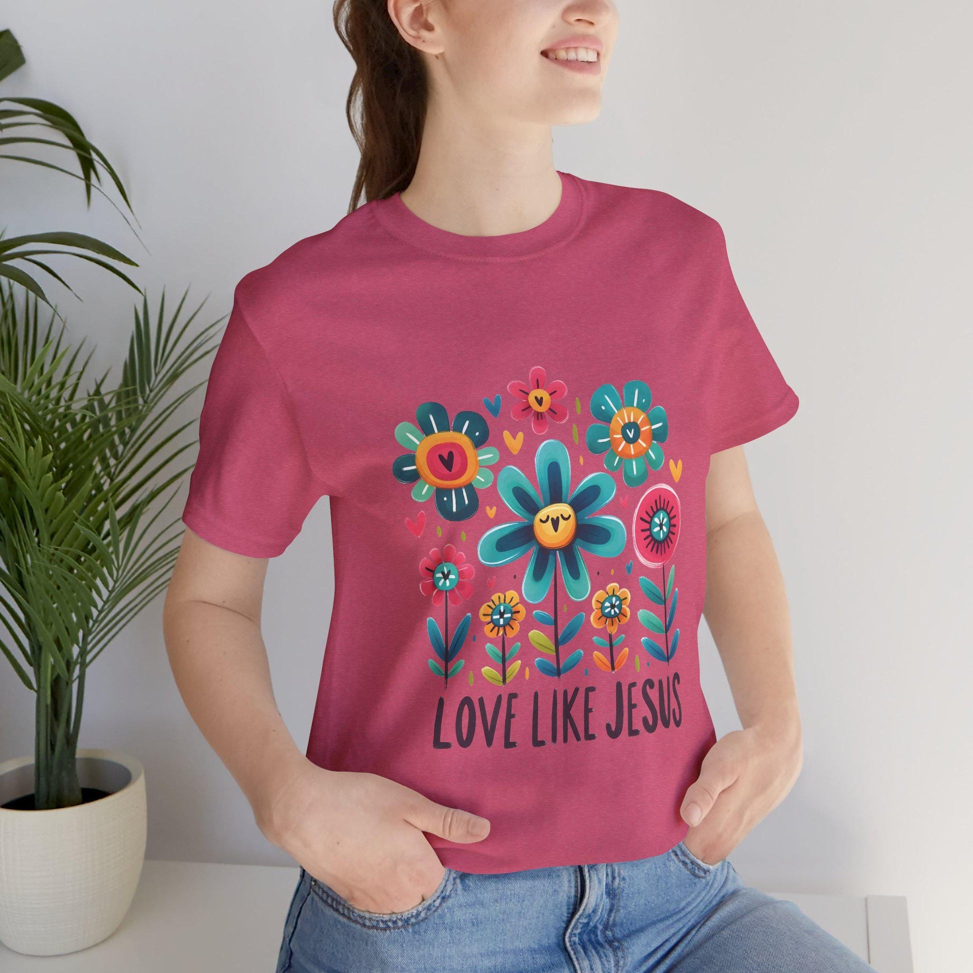 Love Like Jesus Floral Graphic Tee