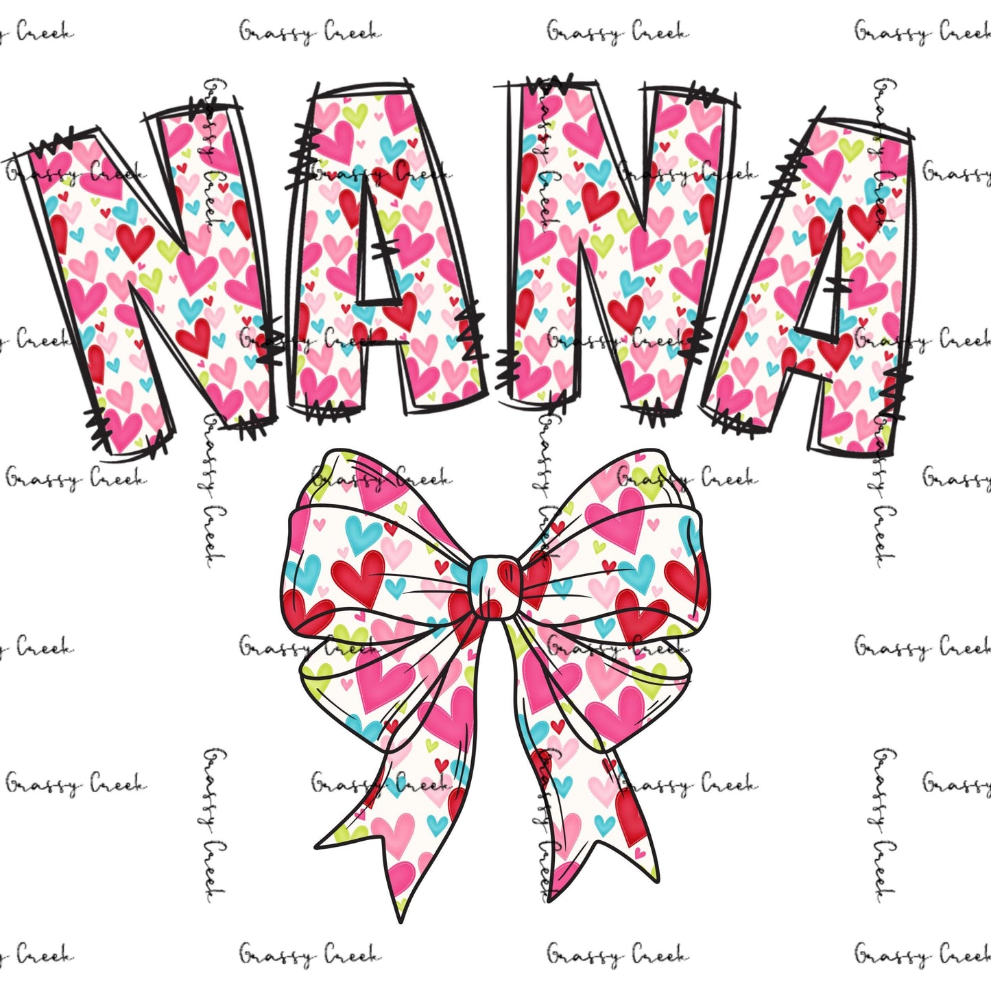 Valentine Heart Nana Coquette PNG File – Digital Download