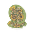 Sunflower Mama Leopard Car Coasters – 2 Pack